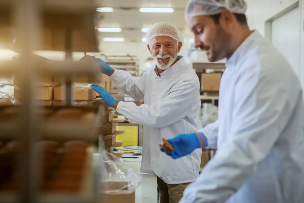 Productiearbeiders van Rumex in de voedingssector